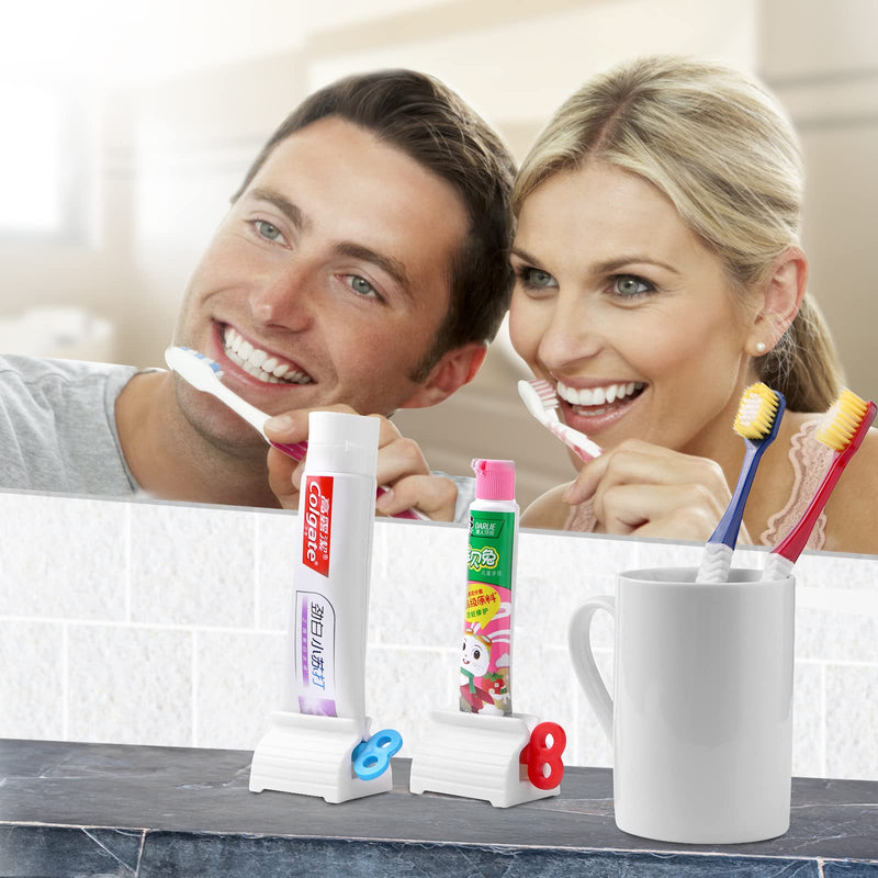 [Australia] - 3pcs-Rolling Tube Toothpaste Squeezer Toothpaste Seat Holder Stand for Bathroom Accessories(Mix Color) Mix Color 