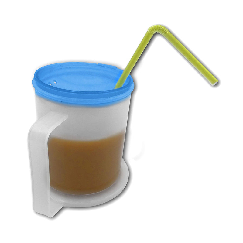 [Australia] - Life Healthcare Drinking Cup for Disabled Adults with Easygrip Handles AntiSplash Spout and Travel Lid 