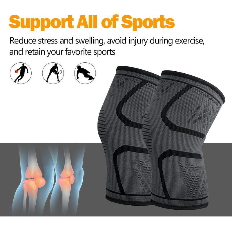[Australia] - littlejian Compression Knee Sleeve,Best Knee Brace Support for Sports,Running,Jogging,Basketball,Joint Pain Relief,Arthritis and Injury Recovery&More,Men and Women(2 Piece-Small) 