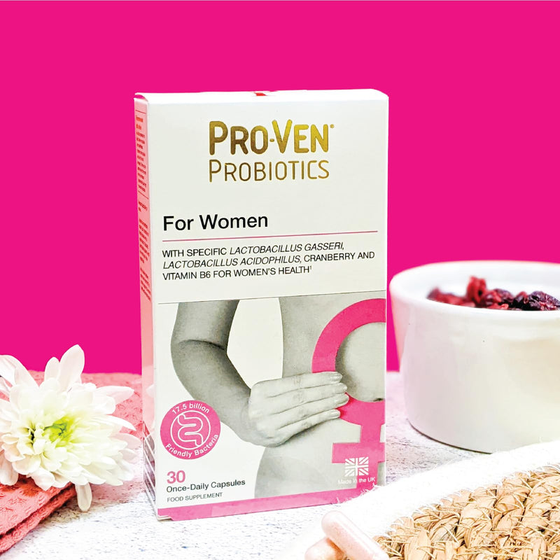 [Australia] - Pro-Ven Probiotics For Women 17.5 Billion CFU + Vitamin B6 Forumlated for Vaginial Flora Lactobacillus and Bifidus with Cranberry Capsules - 30 Day Supply (Packaging May Vary) 
