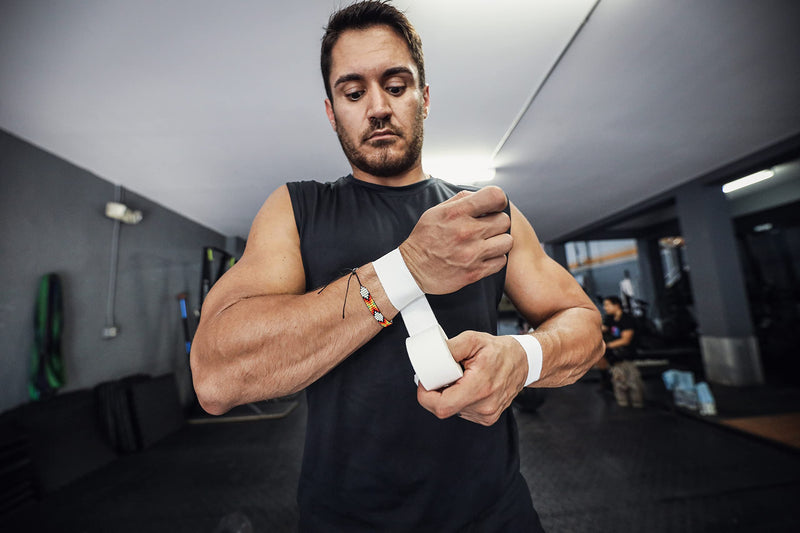 [Australia] - WOD ST-ACST Sports Athletic Tape, White (Pack of 3). Latex-free Self-Adhesive for Wrist, Ankle, Shoulder, Knee, and Hand Protection, for Weightlifting, Lacrosse, Hockey, Football, Lifters, & Climbers. 