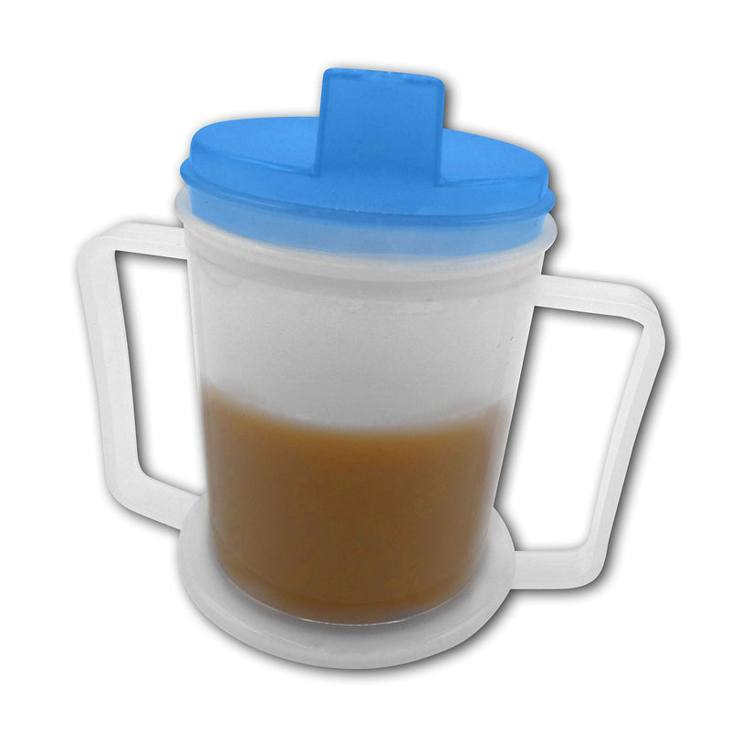 [Australia] - Life Healthcare Drinking Cup for Disabled Adults with Easygrip Handles AntiSplash Spout and Travel Lid 