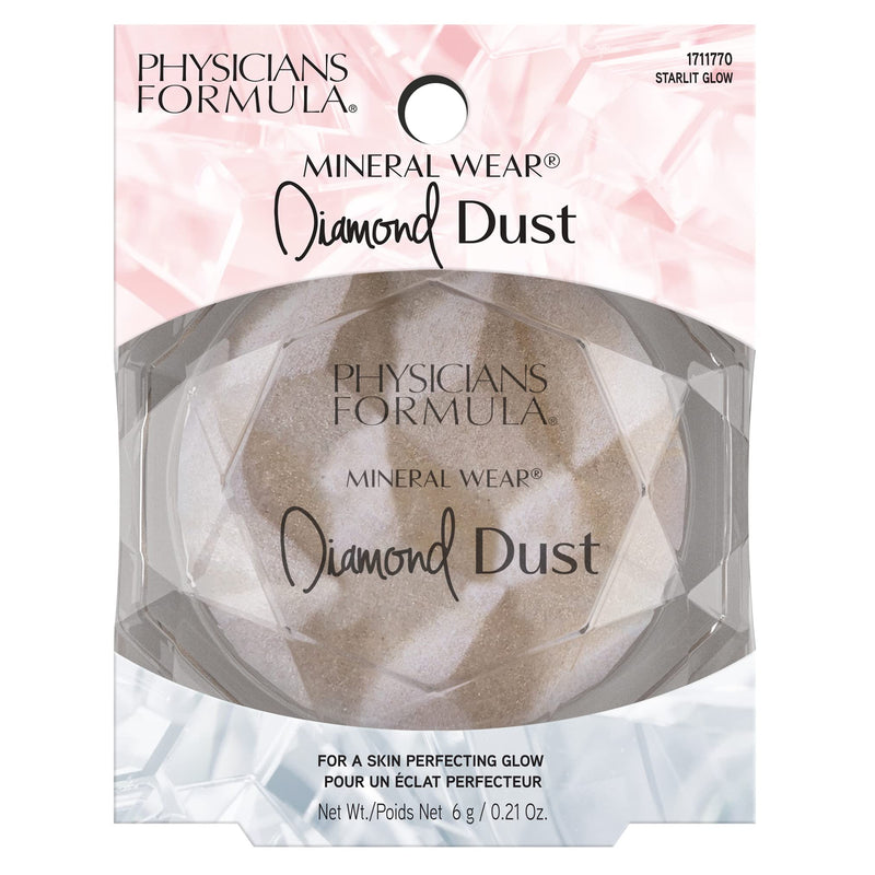 [Australia] - Physicians Formula, Mineral Wear Diamond Glow Dust, Face Powder with a Luminous and Glimmering Effect, Blurring Formula Leaves a Glass-Skin Effect, Starlit Glow 