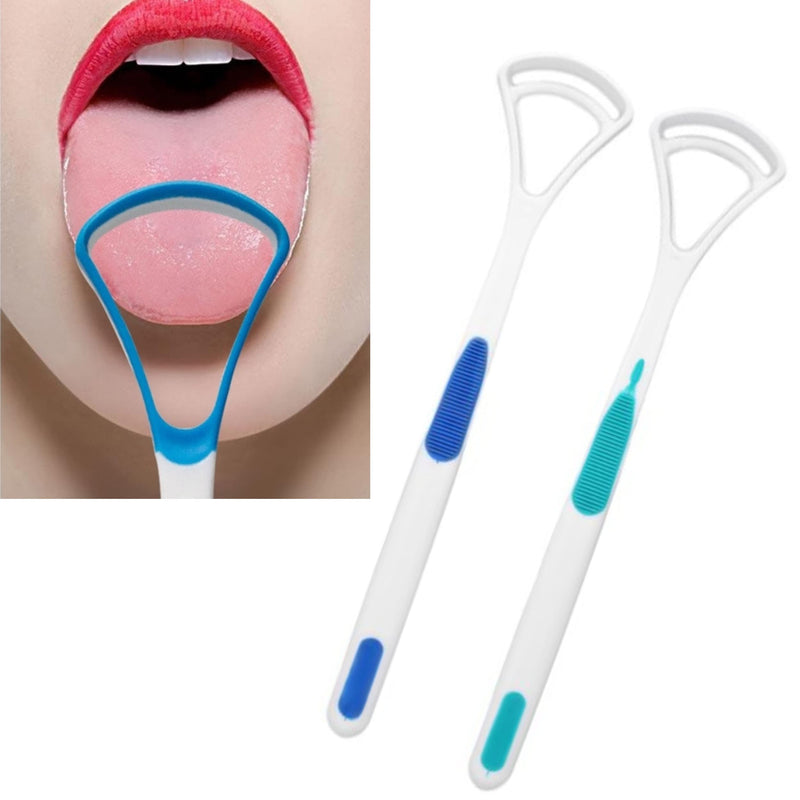 [Australia] - Glamified - Tongue Scraper Tongue Brush 2 Color Pack, 2 Pack 
