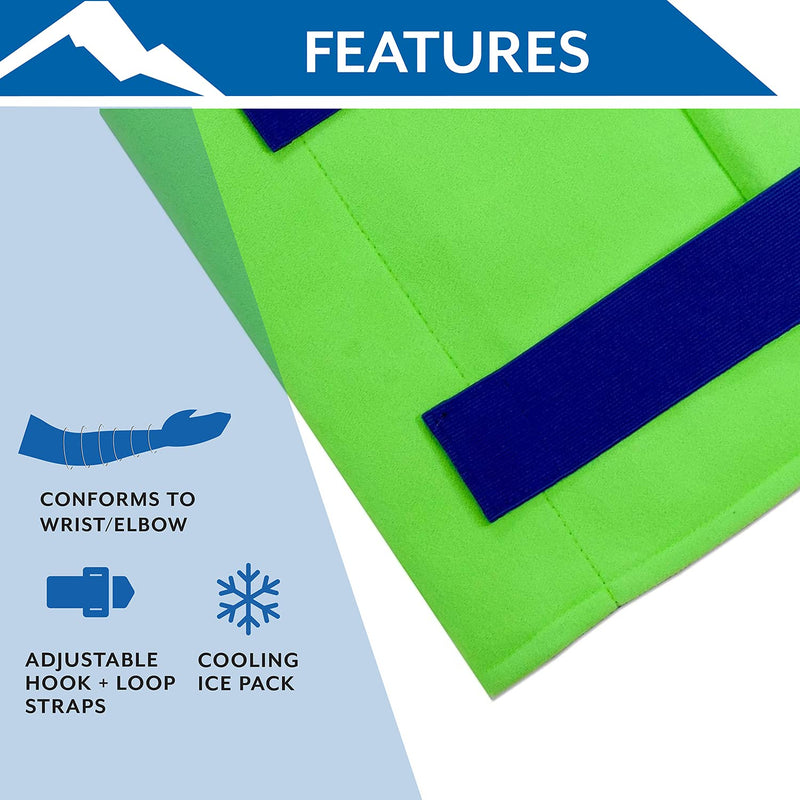 [Australia] - Polar Ice Wrist/Elbow Wrap, Universal Size – Delivers Cryotherapy with Compression – Conforms to The Wrist or Elbow – Use Post-Surgery, During Rehab, or After Physical Activity – Made in The USA 