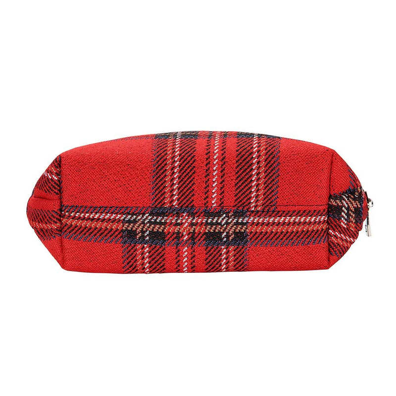 [Australia] - Signare Tapestry cosmetic bag makeup bag for Women with Red Royal Stewart Tartan Design (COSM-RSTT) 