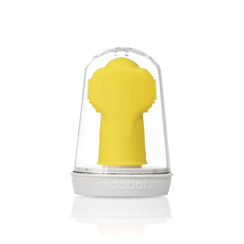 [Australia] - SmileFrida The Finger Toothbrush by Frida Baby, Yellow Finger Toothbrush for Babies (3M+) Single 