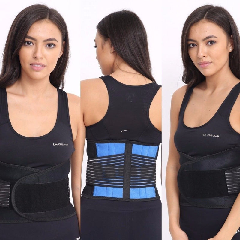 [Australia] - Body and Base TM, Adjustable Neoprene Double Pull Lumbar Support Lower Back Belt Brace Pain Relief (Small (22-27 inches)) S (Pack of 1) 