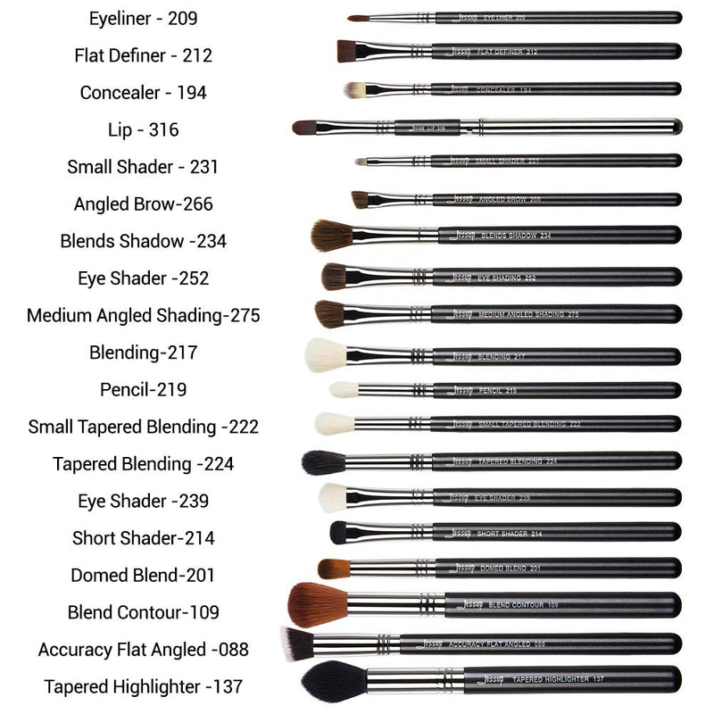 [Australia] - Jessup Brand 19pcs Professional Makeup Brush Pro Set Beauty Eyeshadow Blending Eyeliner Smoked Sloom Cosmetics Tool kit T131 