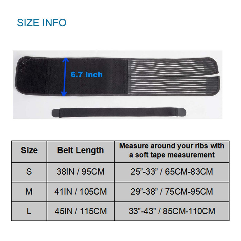 [Australia] - Solmyr Broken Rib Brace, Rib and Chest Binder Belt for Men and Women, Rib Cage Protector Wrap Rib Belt for Sore or Bruised Ribs Support, Broken Sternum, Dislocated Ribs Protection, Pulled Muscle Pain Large (Pack of 1) 