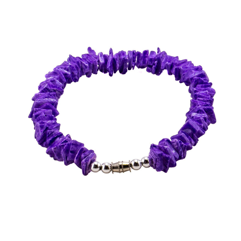 [Australia] - BlueRica 2 Piece Set ~ Purple Puka Chip Shells Necklace & Anklet 