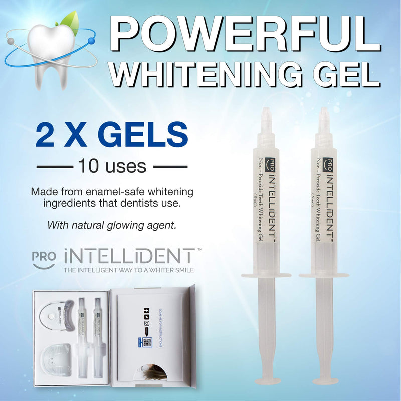 [Australia] - Teeth Whitening Kit with LED Light - Pro Intellident Advanced Gel & Stain Remover - Longer Lasting Results Than Whitening Strips or Activated Charcoal - Ideal Tooth Whitener for Sensitive Teeth Teeth Whitening Kit 