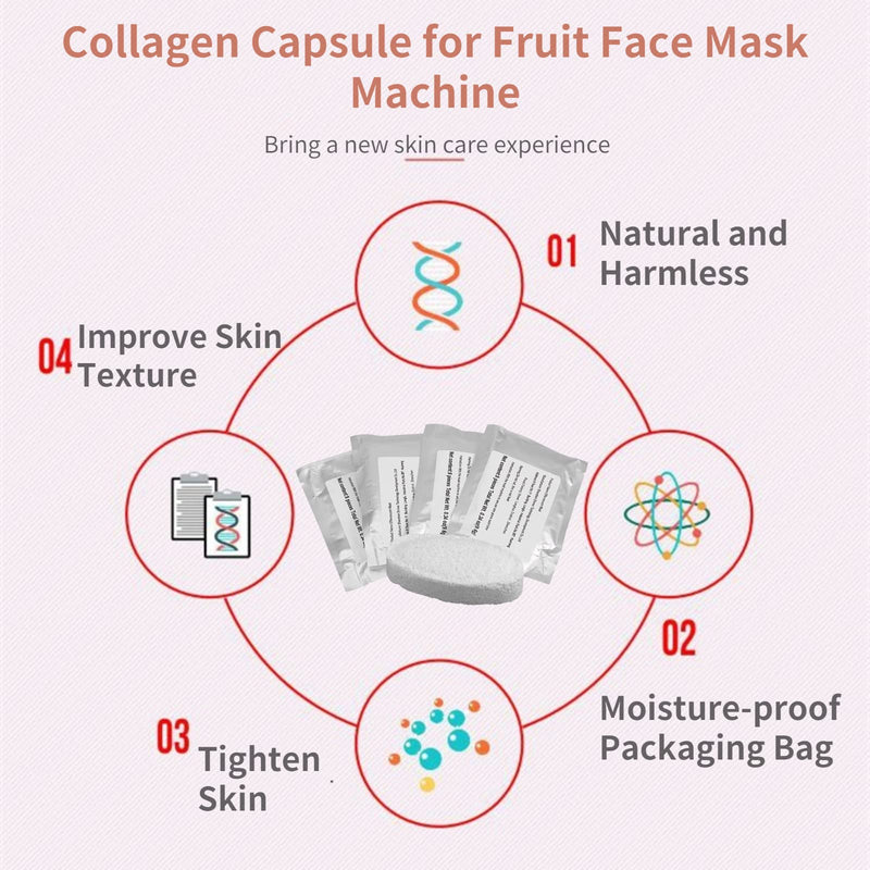 [Australia] - Collagen Capsule, Collagen Tablet, Collagen Peptide, Whitening Collagen Capsule, 32Pcs Skin Whitening Lightening Collagen Capsule for Face Mask Fresh Fruit Machine Use 