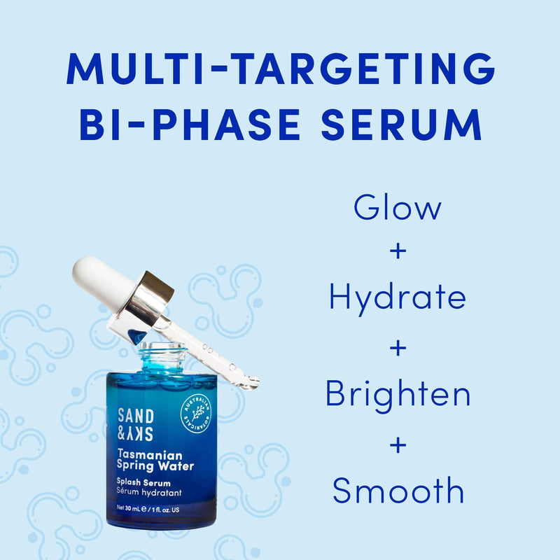 [Australia] - Sand & Sky Tasmanian Spring Water Splash Serum - Hyaluronic Acid Serum for Face | Face Serum (30ml) 