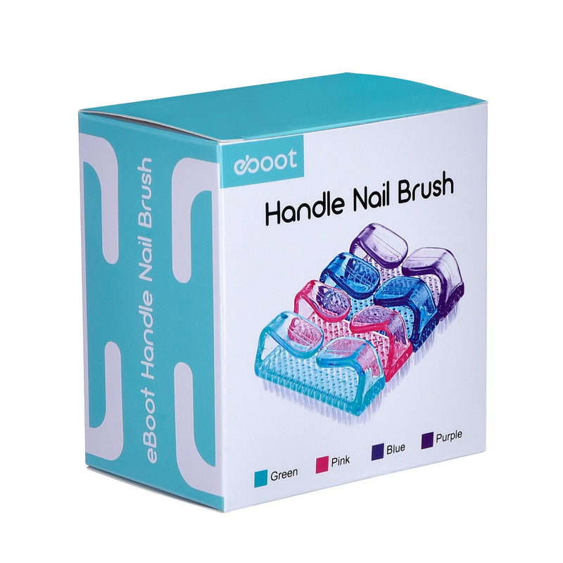 [Australia] - 4 Pieces Handle Nail Brush Nail Hand Scrubbing Cleaning Brush (Large, Multicolor) 