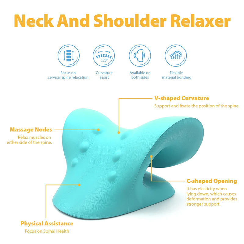 [Australia] - Neck Stretcher,Neck Cloud,Neck Cloud - Cervical Traction Device,Neck Pain Relief,Neck Traction,Neck Flexi,Neck Pain Relief Pillow - Green 