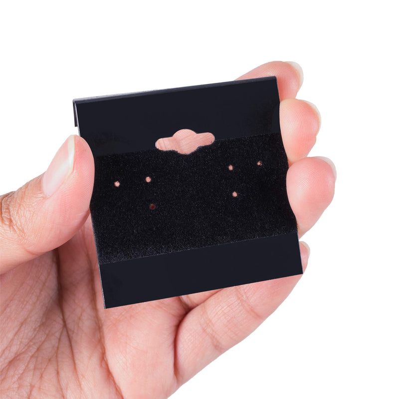 [Australia] - Super Z Outlet Black Velvet Plastic Display Cards for Earrings, Jewelry Accessories, 2" x 2" (100 Pk) 