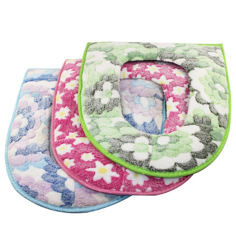 [Australia] - Dianoo Plush Toilet Seat Covers, Bathroom Soft Warm Washable Toilet Seat Cover Cushion, 2PCS (the colors will be sent at random) 