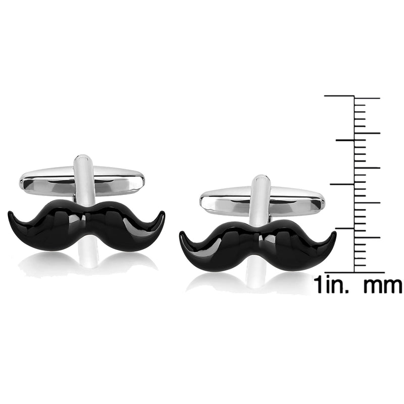 [Australia] - West Coast Jewelry | Crucible Men's High Polished Mustache Cuff Links 