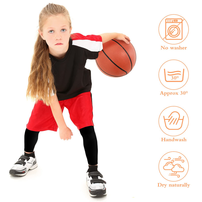 [Australia] - Kids Long Compression Leg Sleeves Non Slip UV Protection Thigh Calf for Boy Girl Youth Basketball Running Sport Small 