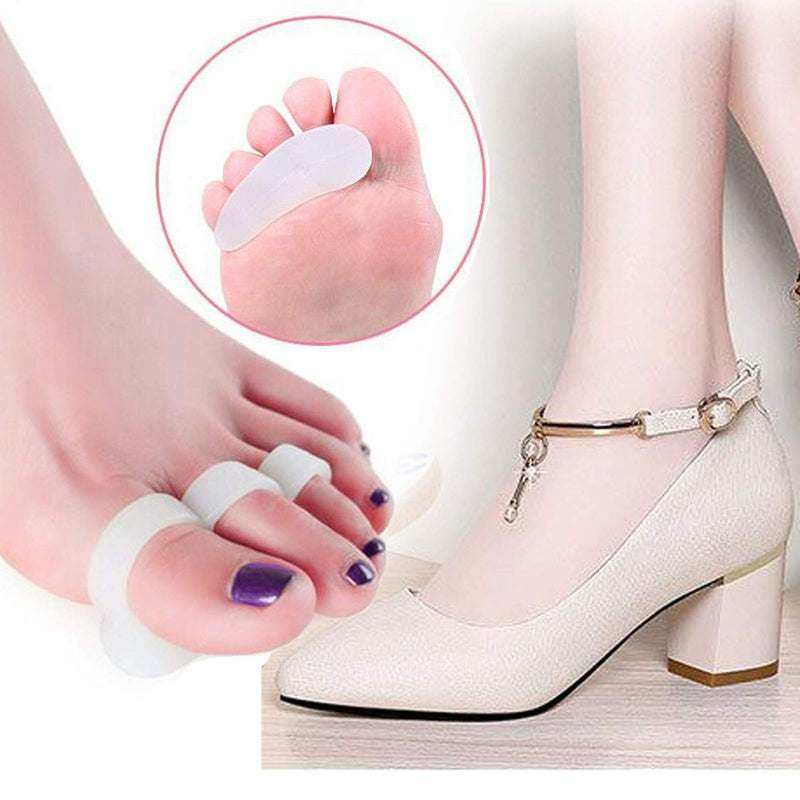 [Australia] - Mcvcoyh10 Pcs Gel Hammer Toe Crests Pads Silicone Toe Straightener Cushion Support Pain Relief for Hammer Toe, Overlapping Toes, Curled Toe-3 Loops 