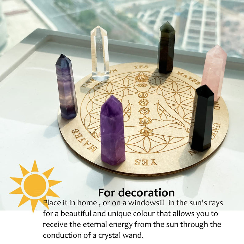 [Australia] - XIANNVXI 2" Black Obsidian Crystal Wand Healing Crystals Wand Tower Natural Gemstone Stone Hexagonal Point Wand for Reiki Meditation Therapy Energy Direction 