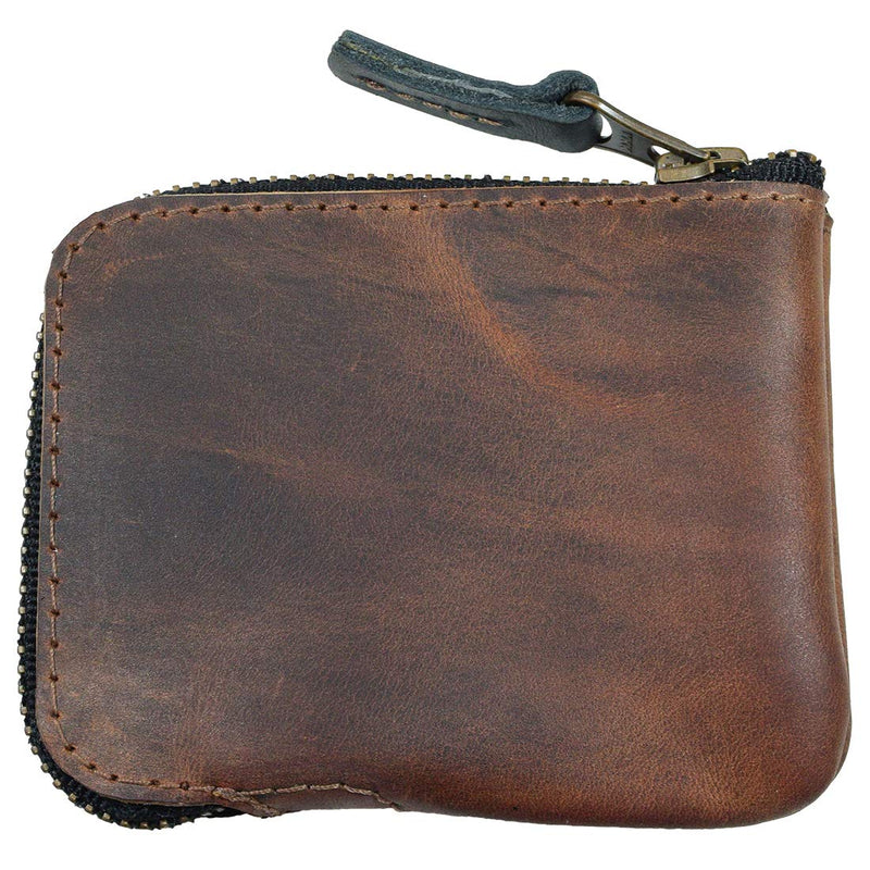 [Australia] - Hide & Drink, Leather Zippered Card Wallet, Holds Up to 8 Cards Plus Folded Bills & Coins, Cash Organizer, Everyday Accessories, Handmade Includes 101 Year Warranty :: Bourbon Brown 