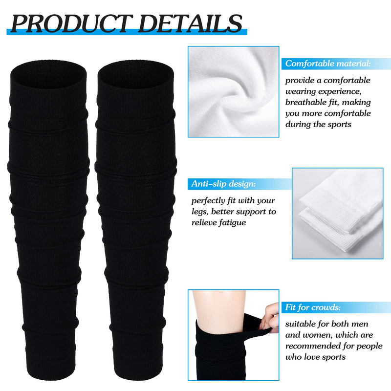 [Australia] - 2 Pairs Football Leg Sleeves for Men Calf Compression Sleeves Sports Compression Calf Sleeves Elastic Leg Compression Sleeves Running Compression for Youth Athletes Pain Relief Running Cycling 