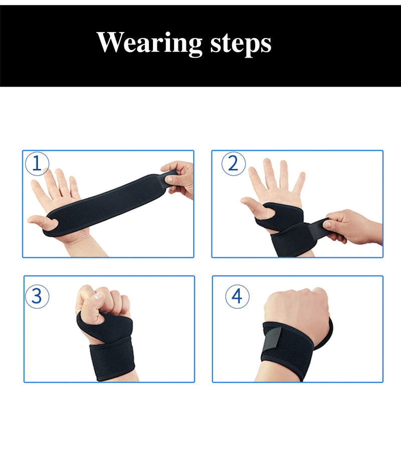 [Australia] - Singwit 2 Pack Sport Wrist Brace/Carpal Tunnel Wrist Brace,Hand Brace for Arthritis Pain and Support, Suitable for Both Right and Left Hands Medium black 