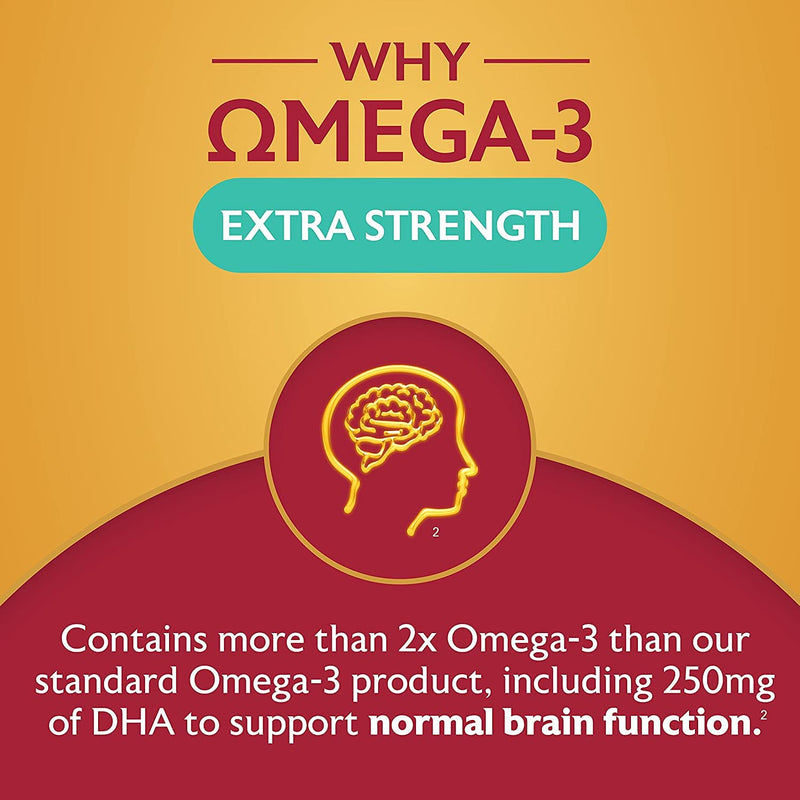 [Australia] - Seven Seas Omega-3 Fish Oil Extra Strength, One-A-Day, Vitamin D, 1250 mg Fish Oil, 750 Mg Omega-3 + 250 mg, 30 High Strength Tablets 