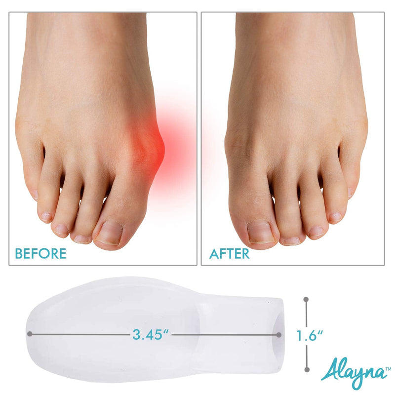 [Australia] - Toe Separators for Overlapping Toes Women Bunion Corrector Toe Spacers 2 Pcs. Bunion Relief Big Toe Gel Cushion Pads Big Toe Spreader Orthopedic Bunion Brace Bunion Guard Wear in Socks & Shoes 1 Pair 