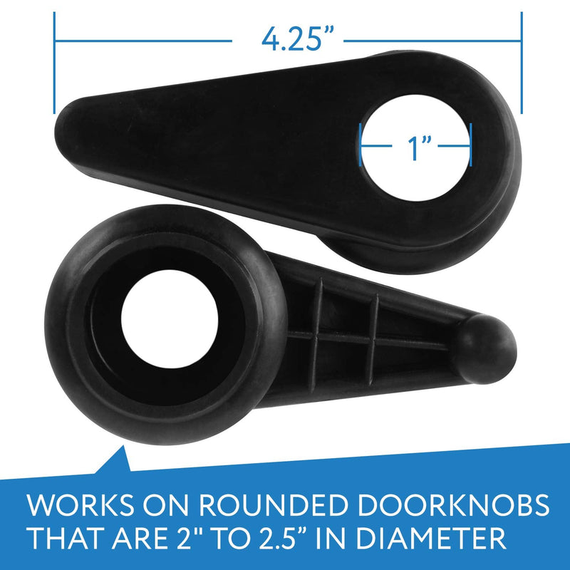 [Australia] - Two Pack Door Handle Extension, Soft Rubberized Doorknob Extension, Converts Knob Style Doors to Handles for Easy Accessibility for Elderly, Disabled, Children, Fits Door Knobs 2" to 2.5" 