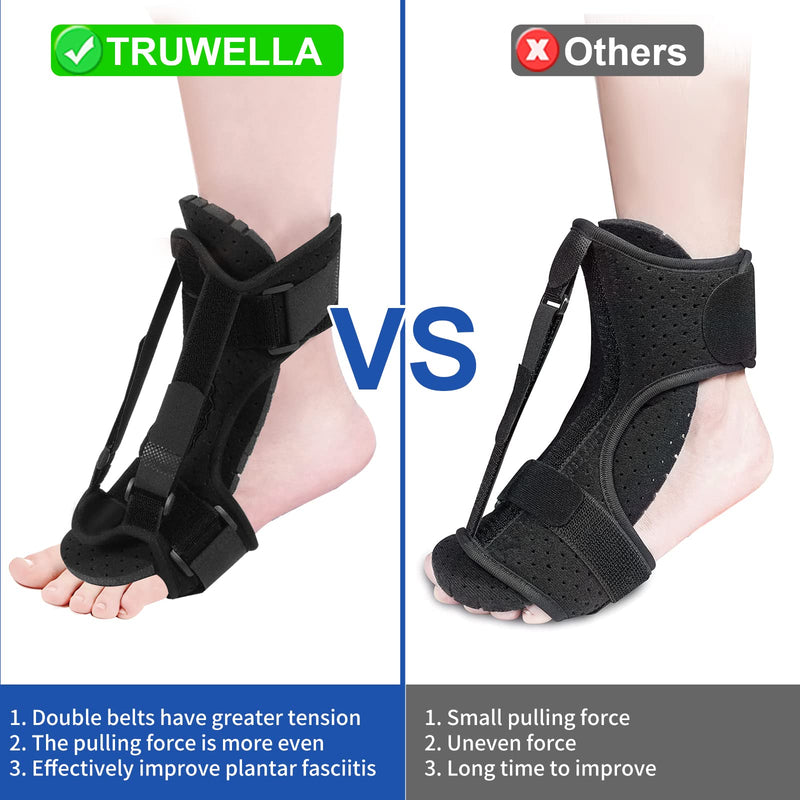 [Australia] - Plantar Fasciitis Night Splint, Turwella 2022 New Upgraded Adjustable Foot Drop Orthotic Brace for Plantar Fasciitis, Arch Foot Pain, Achilles Tendonitis Support for Women, Men 