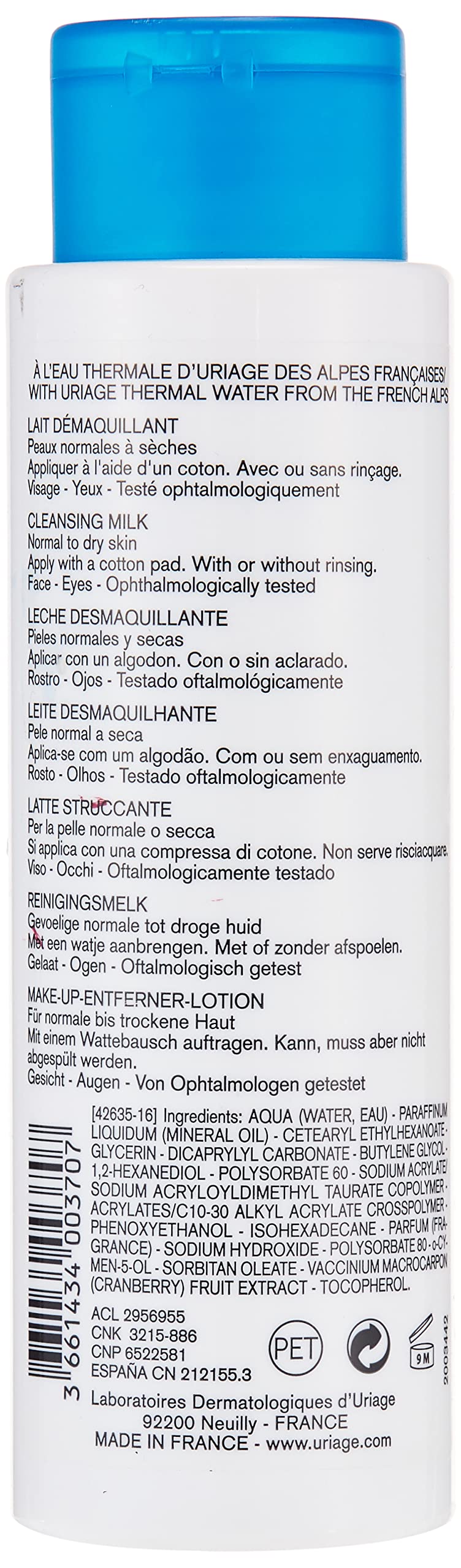 [Australia] - Uriage Cleansing Milk, 250 ml 