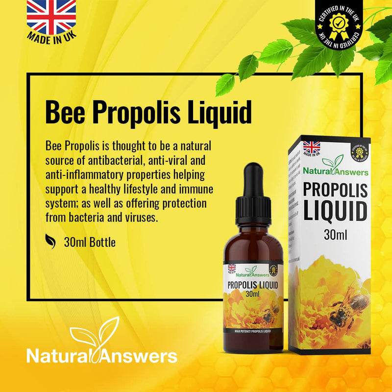 [Australia] - Bee Propolis Liquid 30ml (1 Bottle) Alcohol-Free Propolis Liquid Extract Tincture Skin Healing Throat and Mouth Health by Natural Answers. - 1 