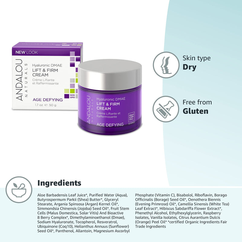 [Australia] - Andalou Hyaluronic DMAE Lift and Firm Cream 50 ml 