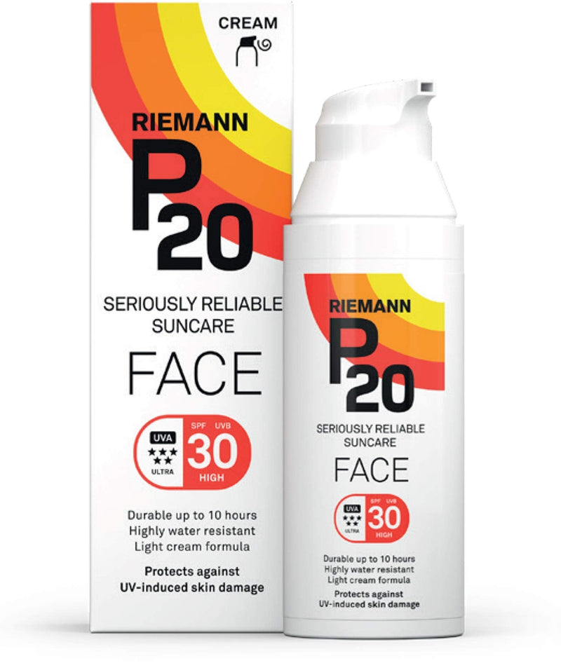 [Australia] - Riemann P20 Face Sun cream SPF30 50 g Long Lasting UVA and UVB Protection for up to 10 hours, Highly Water Resistant 