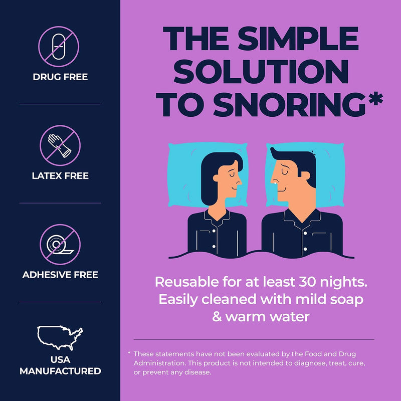 [Australia] - Silent SNOOZ Nasal Dilator Anti-Snore Device - Reusable Eucalyptus Scented Nose Vent Designed to Stop Snoring (30 Uses) 