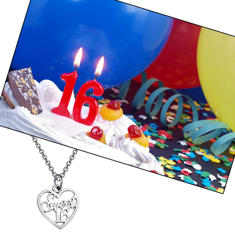 [Australia] - FUSTMW Sweet 16 Keychains 16th Birthday Gift Sixteen Jewelry All Roads Lead Home No Matter Where You Roam sweet 16 necklace 