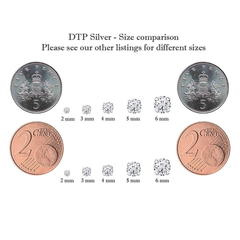 [Australia] - DTPsilver® 925 Sterling Silver SMALL Square Stud Earrings made with Round Glittering Crystals from Swarovski® Elements - Diameter: 4 mm - Many Colours to Choose from Yellow Opal 