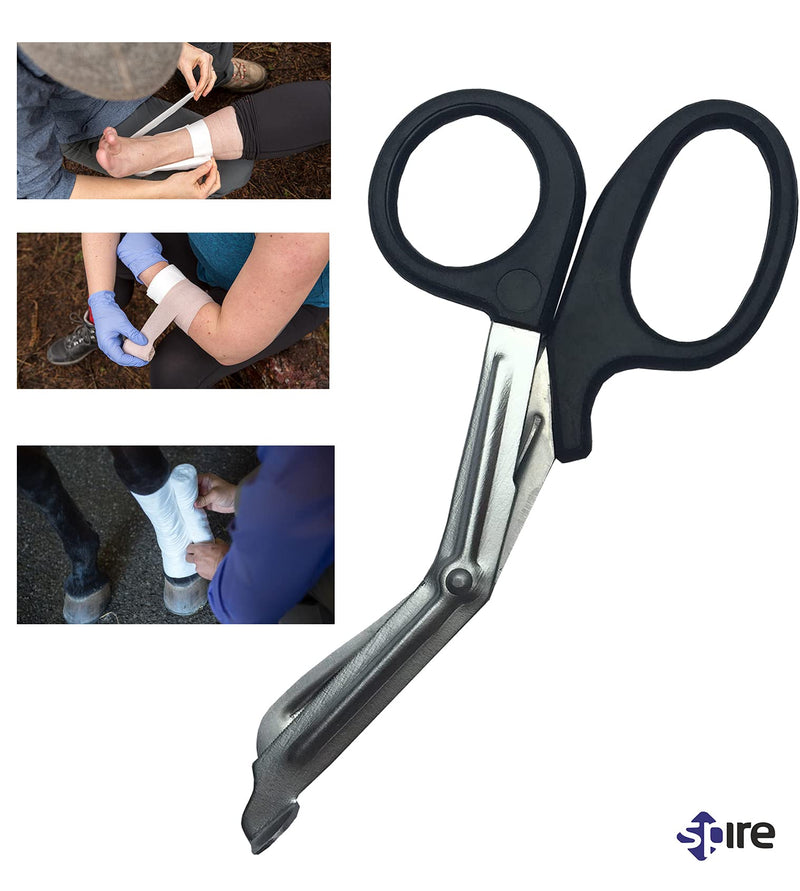 [Australia] - SPIRE Tuff Cut Bandage scissor,Nursing shears, Emergency, Household scissor, Military-Grade Scissors shears 7" 
