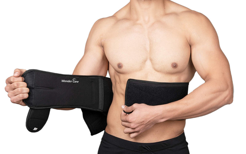 [Australia] - Wonder Care-Left Right Shoulder Immobilizer Arm Sling Elastic Brace for Clavicle Collar Bone Dislocation Subluxation Shoulder stabilizer Compression Brace After Rotator Cuff Surgery - Black-Size 2 Size-2(31"-35") 