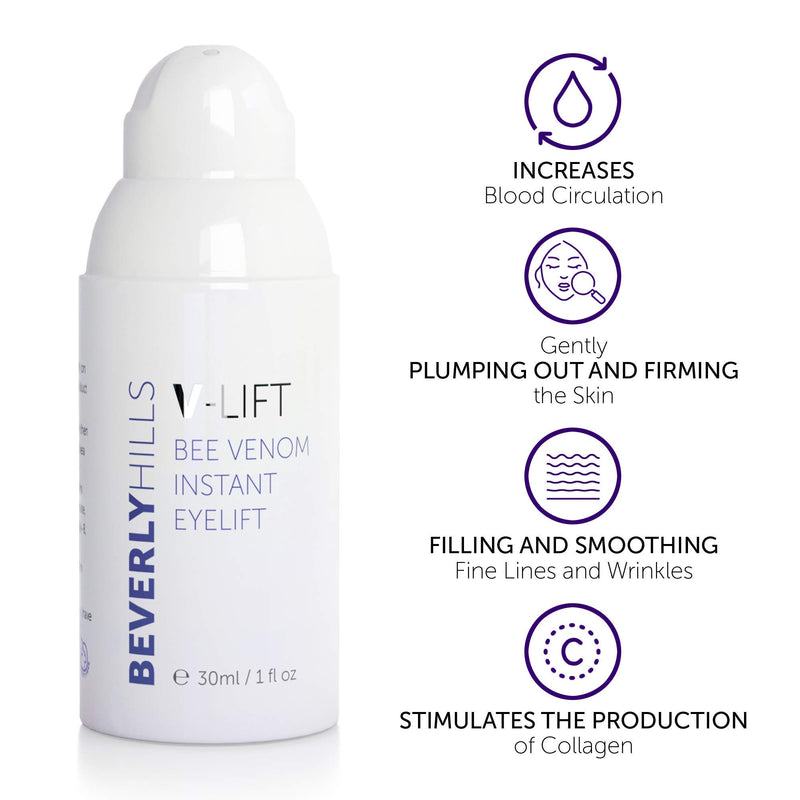 [Australia] - Beverly Hills V-Lift Instant Eye Lift and Eye Tuck Bee Venom Serum for Treating Puffy Eyes, Dark Circles, and Wrinkles 