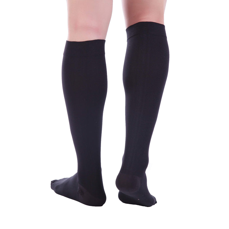 [Australia] - Doc Miller Closed Toe Compression Socks for Women 8-15 mmHg, 1 Pair Compression Socks for Men and Women Small Black 