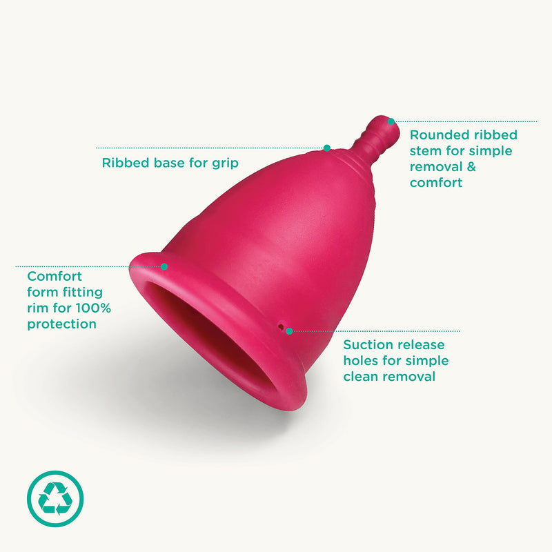 [Australia] - Oi Cup, Zero-Waste Reusable Menstrual Cup, Hypoallergenic and Recyclable, Large Large 1 Count 