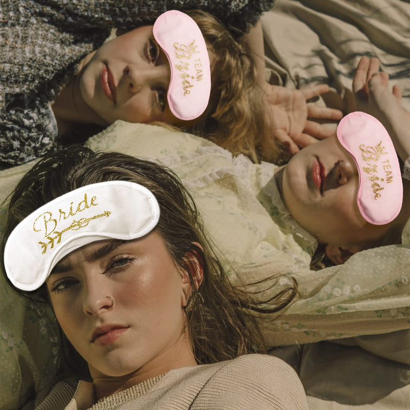 [Australia] - 8 Pcs Sleep Eye Masks, Bridesmaids Team Bride Sleep Eye Masks Party Accessories for Wedding Engagement Party 