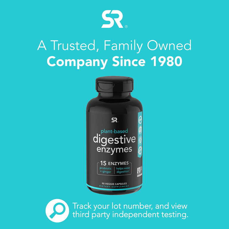 [Australia] - Digestive Enzymes with Probiotics and Ginger - Plant Based Supplement for Dairy, Protein, Sugar & Carbs Digestion - Non-GMO Verified & Vegan Certified (90 Veggie Capsules) 