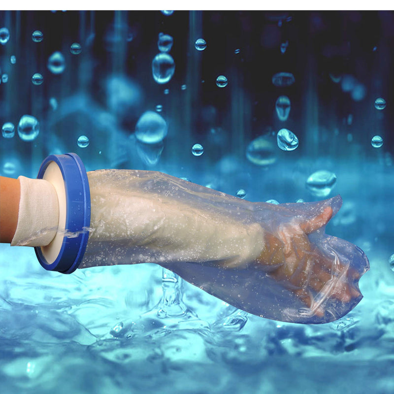 [Australia] - Waterproof Arm Cast Cover for Protection While Taking Shower | Lightweight Arm Cast Guard Transparent for Bath and Shower | Reusable Cast Protector for Adults to Keep Casts and Bandages Dry 