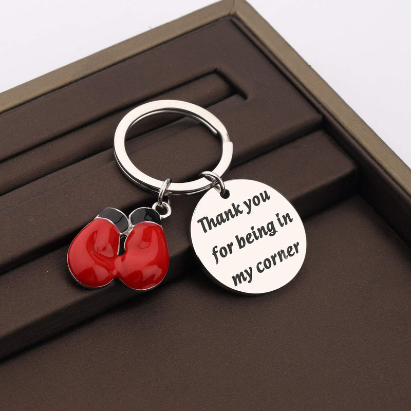 [Australia] - CHOORO Boxing Gift Red Boxing Gloves Keychain Sports Gift Thank You for Being in My Corner Gifts for Boxers Boxing Coach being in my corner Boxing-keychain 