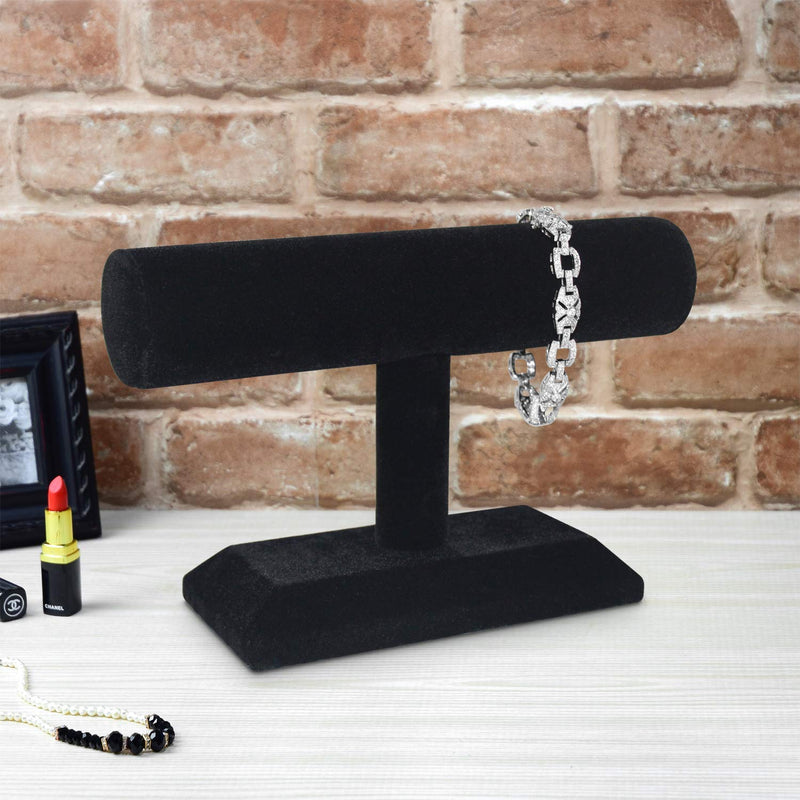 [Australia] - Mooca Bracelet Holder Jewelry Display Watch Bracelet Jewelry Stand Organizer Bracelet Bangle Holder, T-Bar Bracelet Stand for Home Organization, Black Velvet 